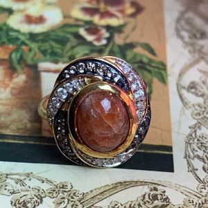 ☀️Korevora Sunstone Spiral Ring☀️